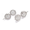 Rack Plating Brass Cage Pendants X-KK-S751-004P-3