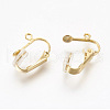 Brass Clip-on Earring Findings KK-P172-01G-2