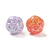 UV Plating Rainbow Iridescent Acrylic Beads SACR-A006-08B-2