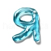 Transparent Resin Alphabet Pendants RESI-C028-02R-2