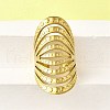 304 Stainless Steel Adjustable Cuff Rings for Women RJEW-B123-01G-03-2