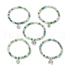 5Pcs Alloy Clover Charm Bracelets BJEW-JB11727-2