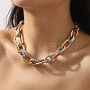 Iron & Alloy & Aluminum Cable Chain Necklaces for Women NJEW-U046-06GP-1