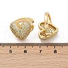 Brass Micro Pave Clear Cubic Zirconia Cuff Earrings EJEW-Q045-06G-3