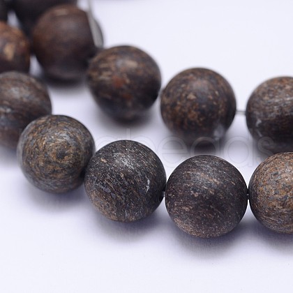 Natural Bronzite Beads Strands X-G-D745-4mm-1