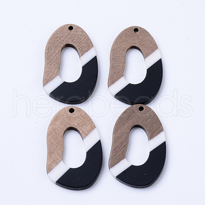 Resin & Walnut Wood Pendants RESI-N025-002A-B02-1