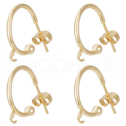 Beebeecraft 20Pcs 304 Stainless Steel Ring Stud Earring Findings STAS-BBC0004-70A-G-1