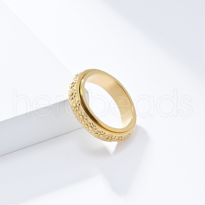 Simple Style 304 Stainless Steel Rotating Finger Rings FS-WGCAB4E-08-1