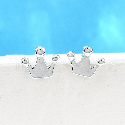 S925 Sterling Silver Stud Earrings EJEW-P305-01D-P-1