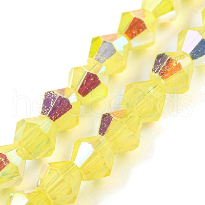 Baking Painted Transparent Glass Beads Strands GLAA-F029-TM6mm-03-1
