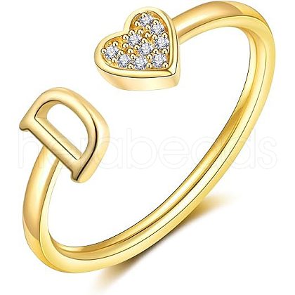 Adjustable Brass Rhinestone Cuff Rings FS-WG29D83-04-1