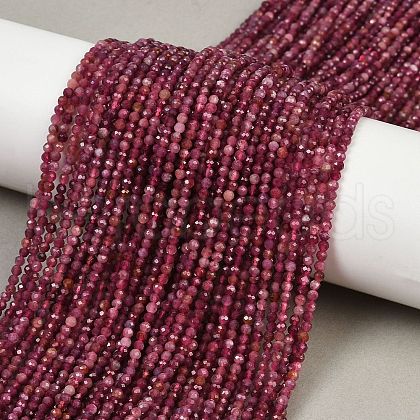 Natural Red Tourmaline Beads Strands G-RM250101-A14-1