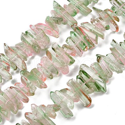Natural Dyed Quartz Beads Strands G-G791-14R-1