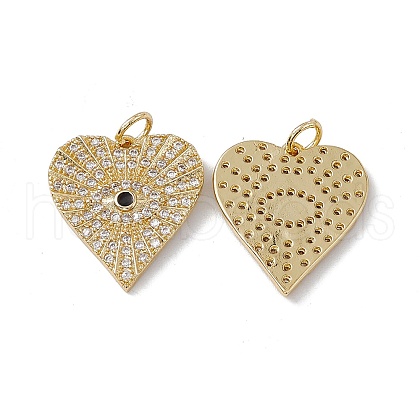 Brass Micro Pave Cubic Zirconia Pendants KK-B061-12G-1