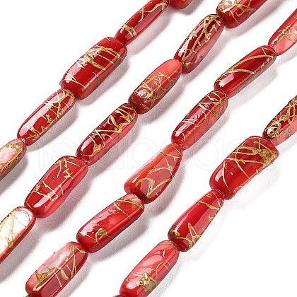 Natural Freshwater Shell Dyed Beads Strands SHEL-D082-18D-1