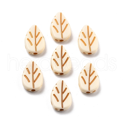 Crackle Opaque Acrylic Beads OACR-Z026-17-1