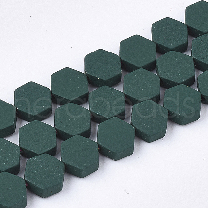 Spray Painted Non-magnetic Synthetic Hematite Beads Strands G-T116-03B-14-1