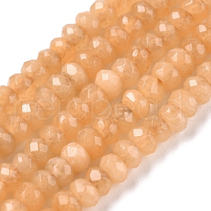 Dyed Natural Malaysia Jade Rondelle Beads Strands G-E316-2x4mm-36-1