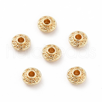 Rack Plating Alloy Beads PALLOY-D004-08LG-1