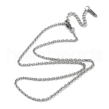 Non-Tarnish 304 Stainless Steel Cable Chain Necklace NJEW-D045-12P-1