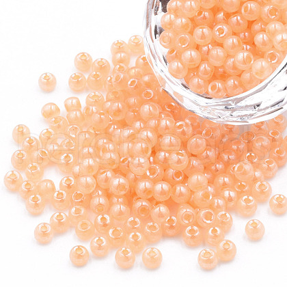 6/0 Imitation Jade Glass Seed Beads SEED-N004-006-24-1