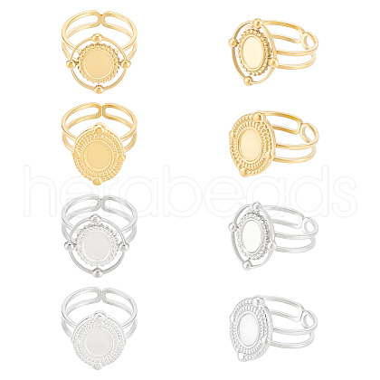 Unicraftale 304 Stainless Steel Cuff Ring Findings FIND-UN0003-47B-1