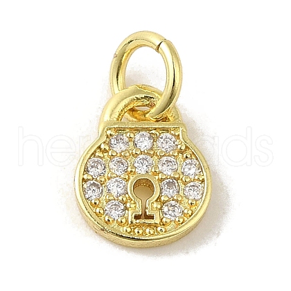 Brass Micro Pave Cubic Zirconia Charms KK-M283-28B-01-1