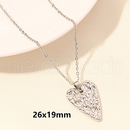 Stainless Steel Heart-shaped Necklace Jewelry DIY Accessories FY2457-11-1