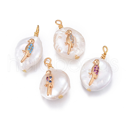Natural Cultured Freshwater Pearl Pendants PEAR-E013-38-1