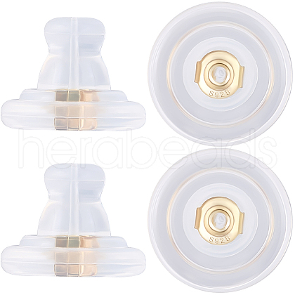 Beebeecraft 30Pcs Silicone Ear Nuts FIND-BBC0002-29G-1