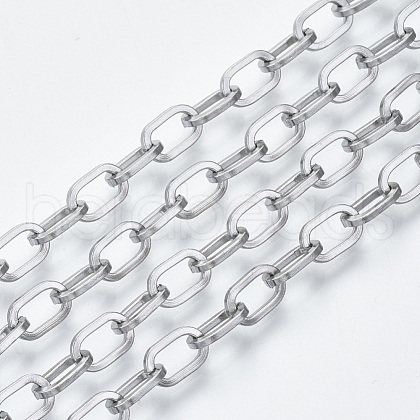 Tarnish Resistant 304 Stainless Steel Paperclip Chains CHS-S001-05A-P-1