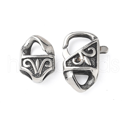 316 Surgical Stainless Steel Lobster Claw Clasps STAS-H234-13AS-1