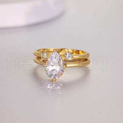 925 Sterling Silver Pave Cubic Zirconia Stackable Rings HL5195-2-1