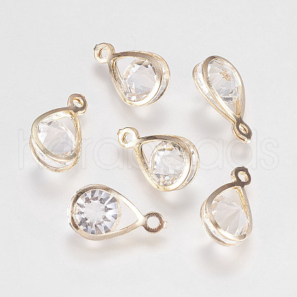 Glass Rhinestone Pendants IFIN-F144-24G-1