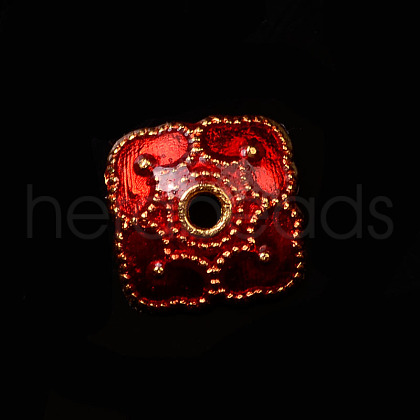Alloy Enamel Bead Caps FIND-WH0110-825G-03-1