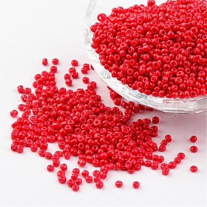 12/0 1.5~2mm Baking Paint Glass Seed Beads Loose Spacer Beads X-SEED-S001-K20-1