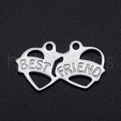 Non-Tarnish 201 Stainless Steel Pendants STAS-S105-T721-1