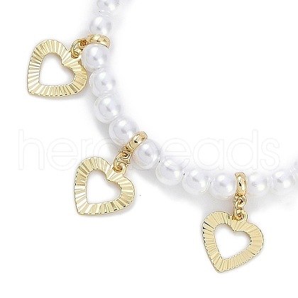 6mm Round ABS Imitation Pearl Beaded Necklaces NJEW-P317-12C-G-1