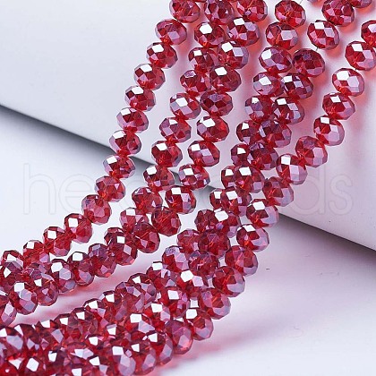 Electroplate Glass Beads Strands EGLA-A034-T3mm-A06-1