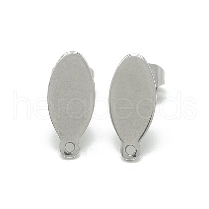 304 Stainless Steel Stud Earring Findings STAS-Q225-13A-1