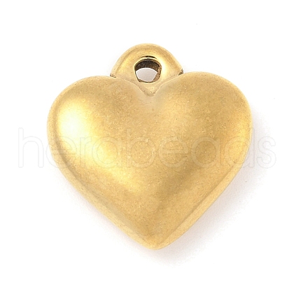 304 Stainless Steel Heart Pendants STAS-R162-01G-05-1