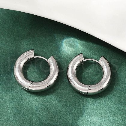 202 Stainless Steel Polishing Hoop Earrings EJEW-M106-02P-03-1