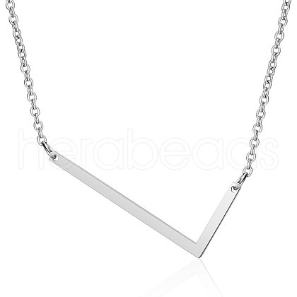 Non-Tarnish 201 Stainless Steel Initial Pendants Necklaces NJEW-S069-JN003D-L-1