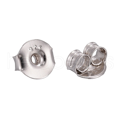 Anti-Tarnish Rhodium Plated 925 Sterling Silver Ear Nuts STER-K167-041P-1