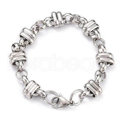 Tarnish Resistant 304 Stainless Steel Link Chain Bracelets X-BJEW-Z011-01P-1