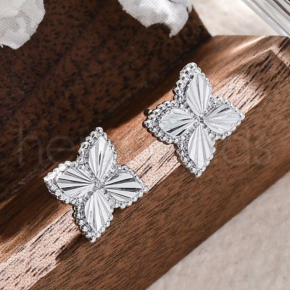 Brass Stud Earrings EJEW-D288-13P-1