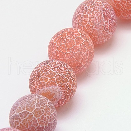 Natural Crackle Agate Beads Strands X-G-G055-6mm-11-1