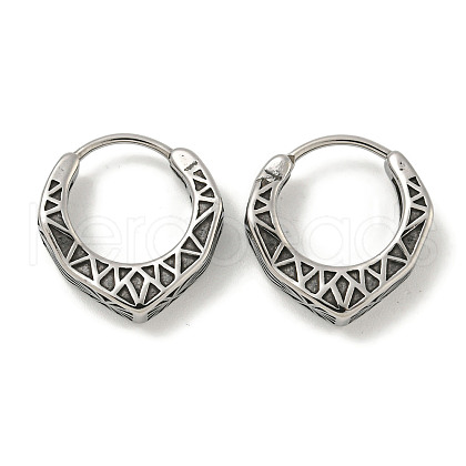 316 Surgical Stainless Steel Hoop Earrings for Women and Men EJEW-D096-20B-AS-1