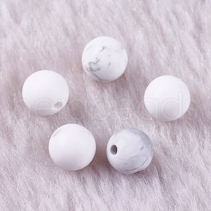 Natural Howlite Beads X-G-K275-30-6mm-1