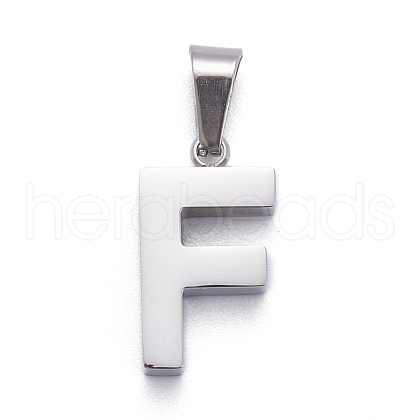 304 Stainless Steel Letter Pendants STAS-H127-F-P-1